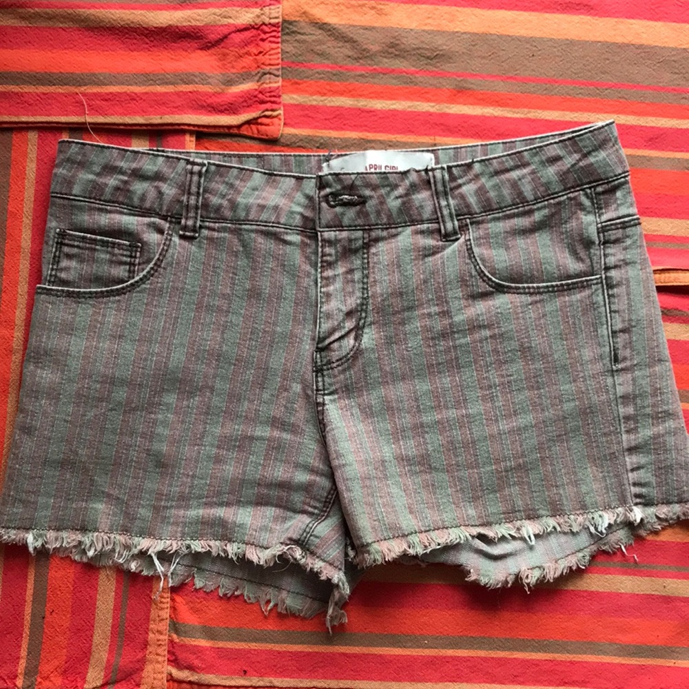 Earth tone jean cutoffs